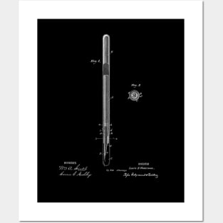 Fountain Pen Vintage Patent Drawing Posters and Art